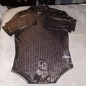 Brown shimmery bodysuit